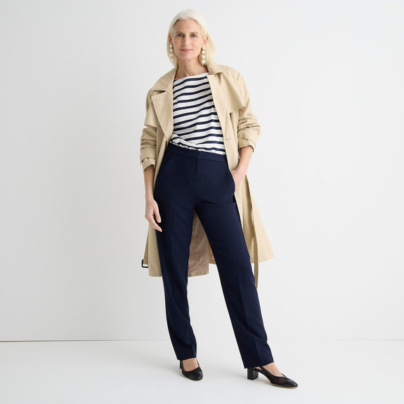 J.Crew Kate Straight Leg Pant in Four Season Stretch Navy 00 - Picture 1 of 3